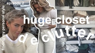 huge closet DECLUTTER! finding my personal style - EP 2