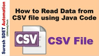 How to Read Data from CSV file using Java Code