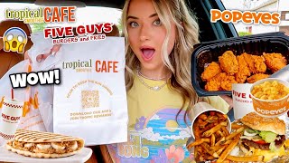 Eating POPULAR FAST FOOD Drive-Thrus I RARELY Go To for 24 HOURS!