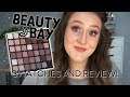 *NEW* BEAUTY BAY NEUTRAL EYESHADOW PALETTE - Swatches And Try On Review! 42 Pan Cool Toned Makeup!