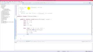 Shortest code to print Fibonacci series in Java