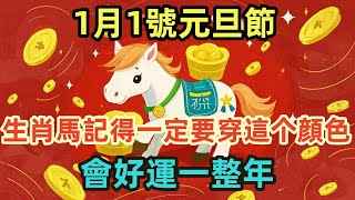 不是迷信，1月1號元旦節，生肖馬記得一定要穿這个顔色，會好運一整年