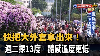 週一愈晚愈冷！ 週二清晨最冷 低溫下探13度－民視新聞