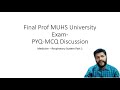 Final Prof University MCQ Discussion- Medicine- Respiratory System Part 1