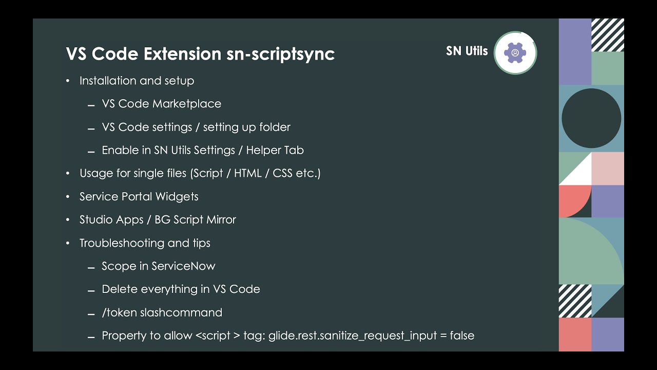 Sn Utils Vs Code Sn Scriptsync Now Learning Youtube