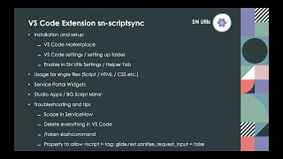 SN Utils - VS Code sn-scriptsync - Now Learning