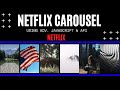 Responsive Netflix Carousel Using Html, CSS, JavaScript & API