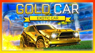 gold car.