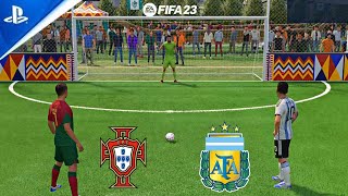 ARGENTINA VS PORTUGAL PENALTY SHOOTOUT MESSI VS RONALDO FIFA 23