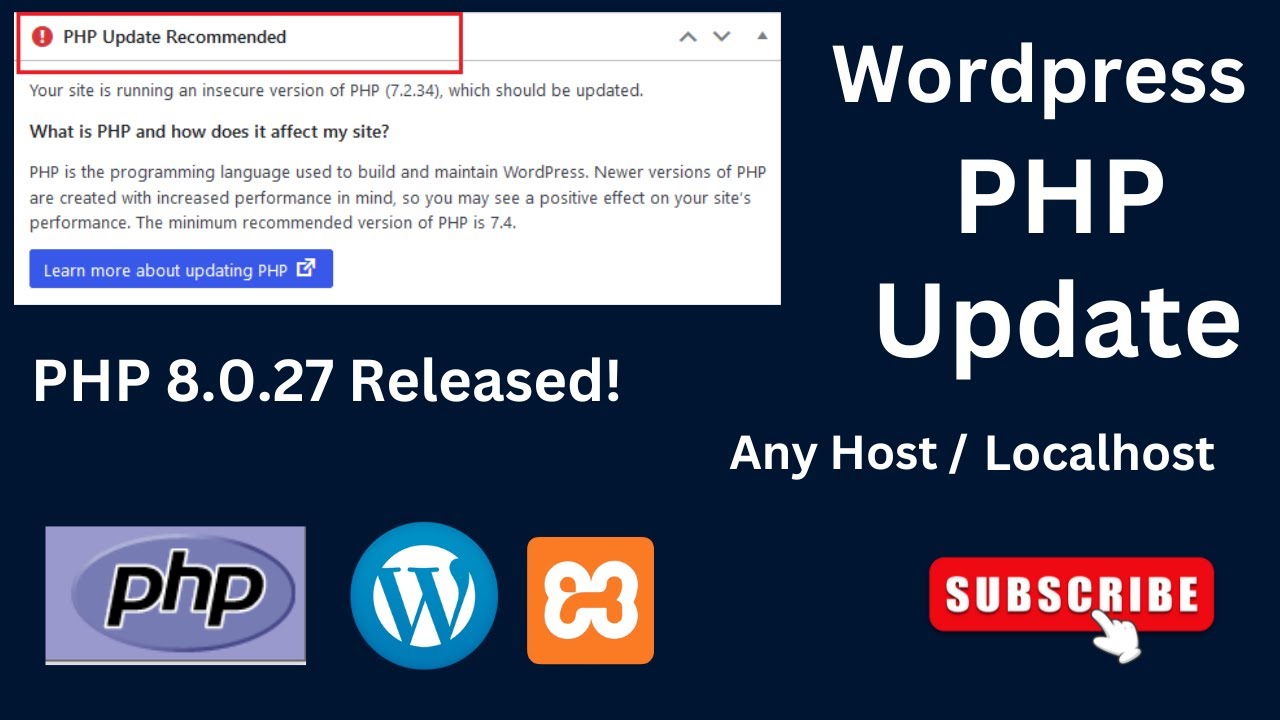 How To Update PHP Version In WordPress 2023 Without Uninstall Any Host ...