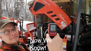 656 What's That Noise? Kubota LX2610 Tractor. Kubota LX2980 Snowblower. Engine Temp Experiment    4K