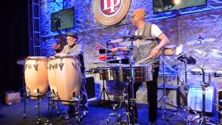 Little Johnny Rivero Conga Solo with Mauricio Herrera at the  NAMM show 2014