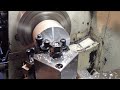 machining a stepped v pulley .