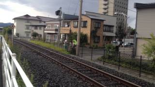 SL山形日和。左沢線号 寒河江駅に入線（SLバック）/ 左沢線 寒河江1521発