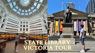 Exploring the BIGGEST Library in Melbourne!! | State Library Victoria