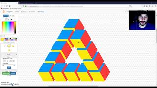 Create your first Penrose Triangle using Grid Paint [Step by Step Instructions]