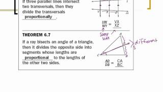 6 6 Use Proportionality Theorem