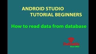 How to read data from database in Android studio | Android studio tutorial