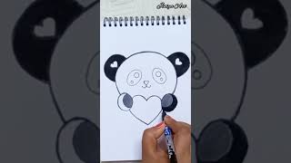 #shorts #pandadrawing | Panda drawing  easy | #pandadraw