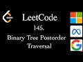 145. Binary Tree Postorder Traversal | Leetcode | Daily Problem | #leetcode #leetcodejava
