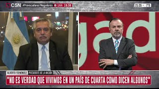 Alberto FERNÁNDEZ: "No es verdad que vivimos en un PAÍS de CUARTA como DICEN ALGUNOS"