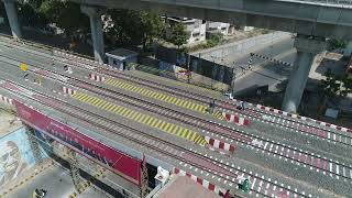 Mithakhali Underpass- Ahmedabad- Drone View - Ahmedabad-Botad Gauge Conversion