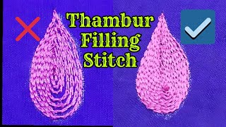 Aari (Thambur) filling stitch techniques with drawing~ஆரி செயின் அடைப்புத் தையல் நுணுக்கம் படத்துடன்