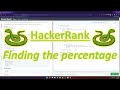 HackerRank (Python): Finding the percentage