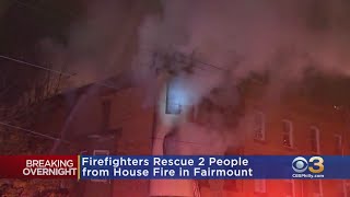 Firefighters Rescue 2 People Inside Fairmount Fire
