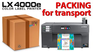 Packing LX4000e Colour Label Printer for transport