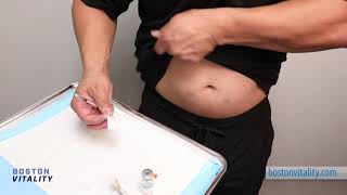 How to do an HGH peptide subcutaneous injection instructional video by Boston Vitality