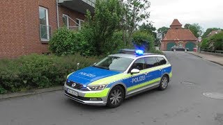 [Dauerhorn + quietschende Reifen] FuStW Polizei Henstedt-Ulzburg zügig unterwegs