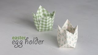 Origami Paper Easter Egg Holder