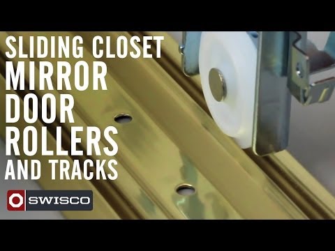Sliding closet mirror door rollers and tracks Sliding closet mirror door rollers and tracks