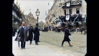 【Colourised】May 1896 - Tverskaya Street in Moscow, Russia 【AI Restoration】