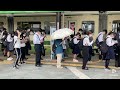 朝の広島駅電停の様子