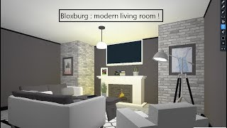 Modern Aesthetic Living Room Bloxburg