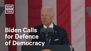 Biden Defends Democracy, Trump Allies Call For Overthrow