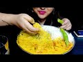 eating kadhi chawal asmr indian food asmr eating sounds kadhi pakoda u0026 rice