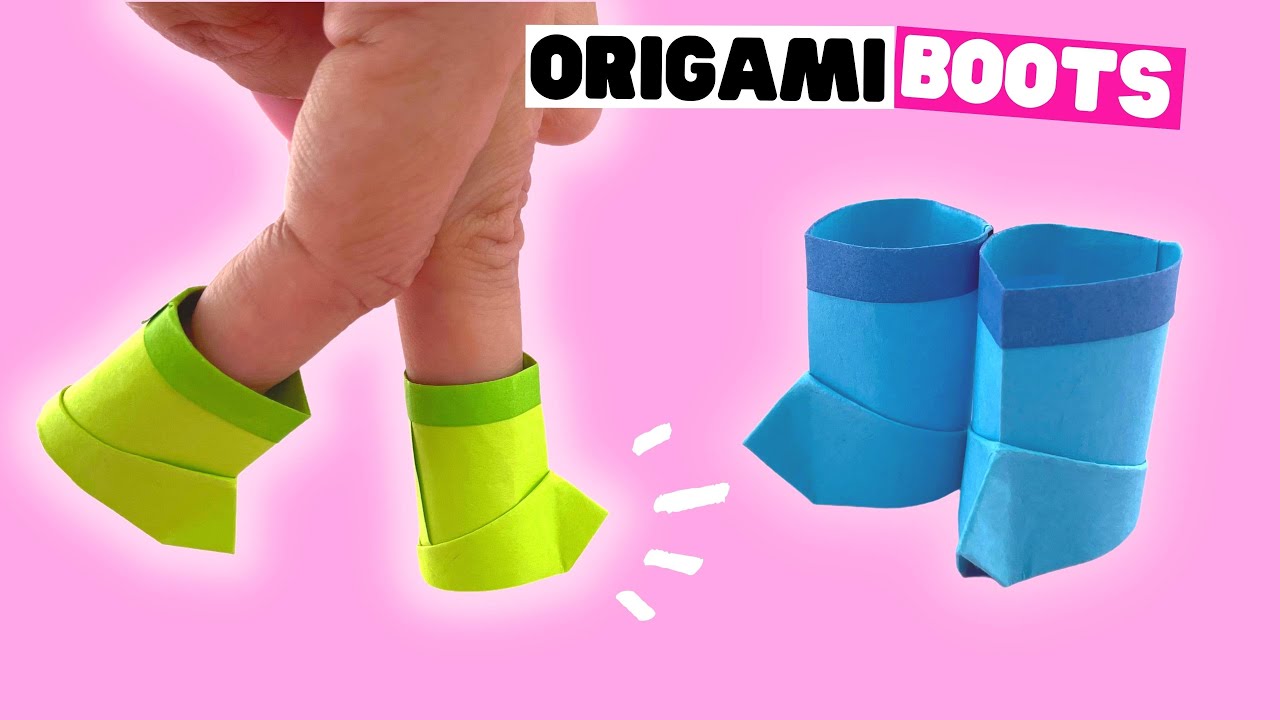Diy Origami Boots Easy Paper Boots Youtube