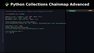 Python Collections Chainmap Advanced #coding