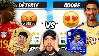 Ceux qui ont DÉTESTÉ VS ADORÉ leur carte FC 25 !