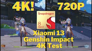 Xiaomi 13 Runs Genshin Impact at 4K Resolution! Snapdragon 8 Gen 2 Is Such A Beast!