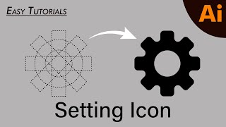 How to Make Setting Icon in Adobe Illustrator BY @1mindesigns