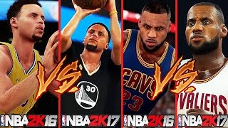 NBA 2K17 vs NBA 2K16 Player Rating Comparisons Ft. Stephen Curry, LeBron James...etc