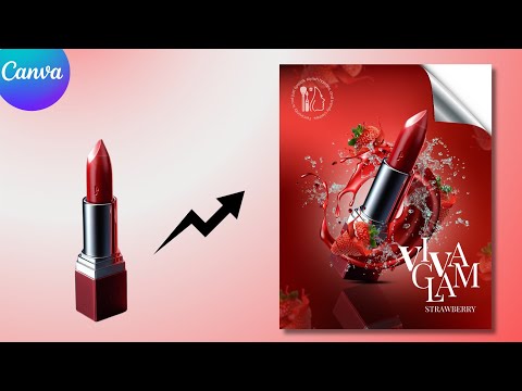 Lipstick Advertising Poster Design in Canva | Product Advertising Poster – Product Advertising