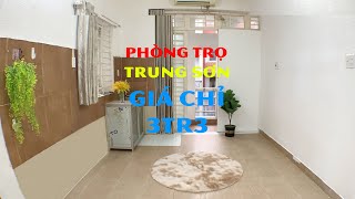 Cho thuê phòng trọ nhà trọ Trung Sơn, gần Quận 7 ban công, máy lạnh, ĐH Tôn Đức Thắng - Giá chỉ 3TR6