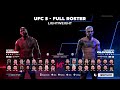 UFC 5 - Full Roster, All Fighter likeness, Ratings & More (EA Sports UFC 5)