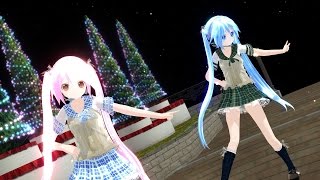 【MMD】 制服、雪桜で♪エレクトリック・スター♪