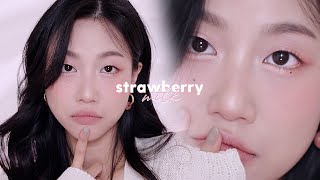 제일 싫어하는 색 도전!  딸기우유 메이크업 STRAWBERRY MILK🍓(봄웜라이트/여쿨라이트) | 민스코 Minsco